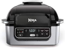 Ninja AG301 Indoor Grill Foodi 5-in-1 Grill, Air Fry, Roast, Bake, and Dehydrate