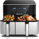 Air Fryer Wellent DUAF-LR1-001 11L with Double Basket (4+7L), Air Fryer XXL 2600W 1
