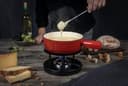 KUHN RIKON Fondue Cheese Fondue Caquelon Cast Iron Cast Iron Induction Enamelled 24 cm Red 1