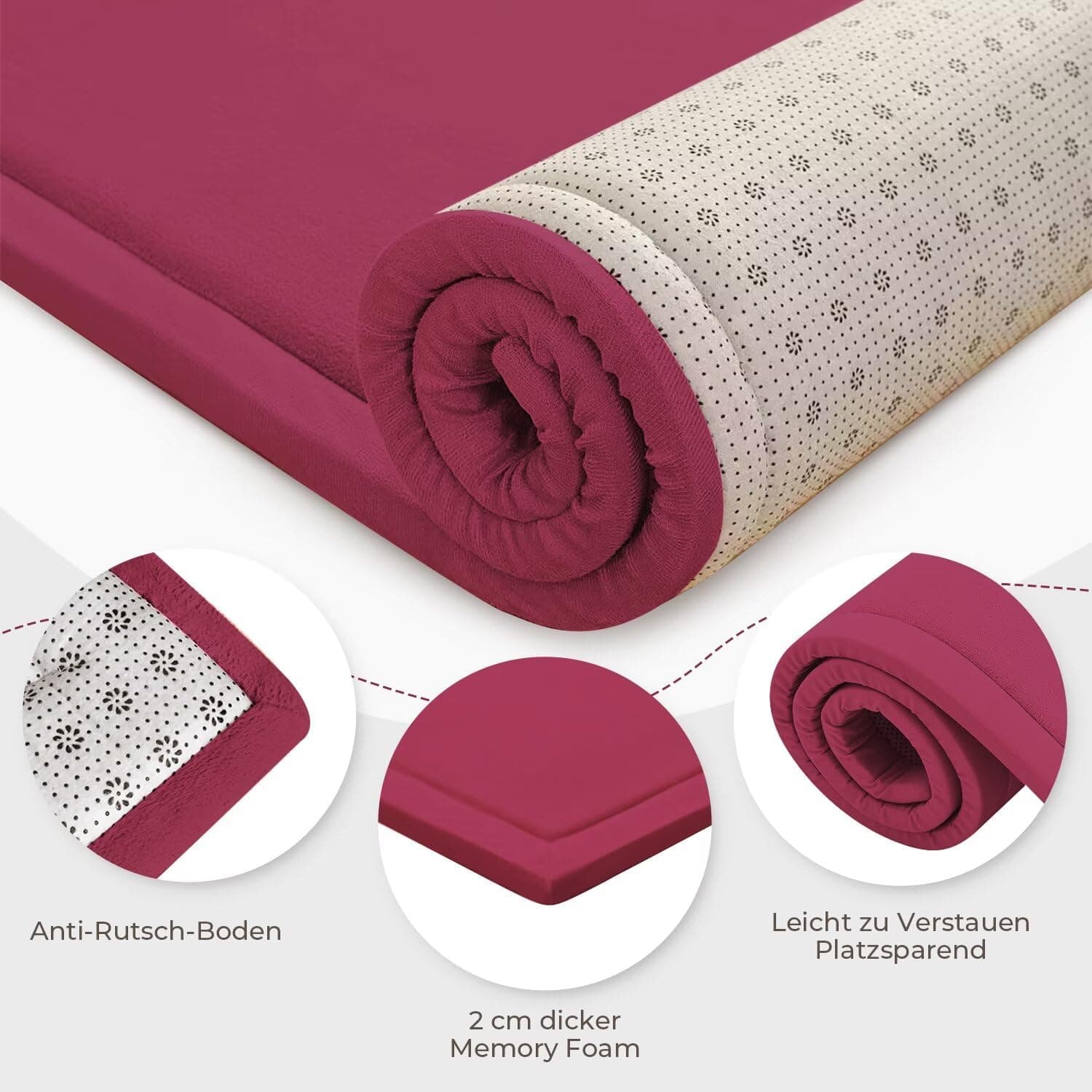 Thickening Coral Velvet Rug (Grape Red, 200 x 300 cm)